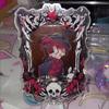 New Mini Picture Frame Gothic Card Gumei Display Frame Skull Skeleton Card Frame Can Accommodate Card Size 5.8x8.5cm with Base