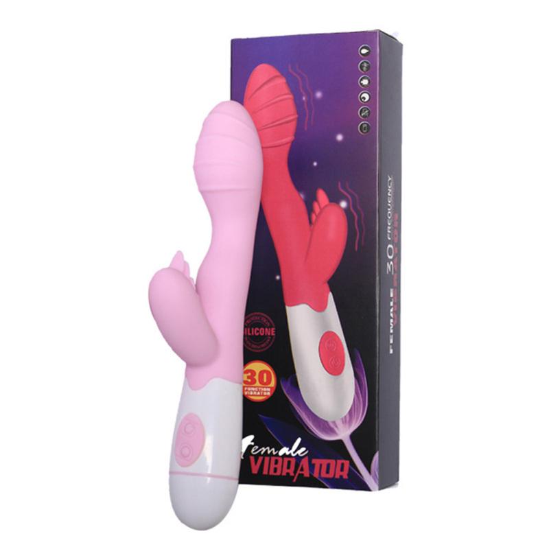G Spot Dildo Rabbit Vibrator for Women Dual Vibration Silicone Waterproof Female Vagina Clitoris