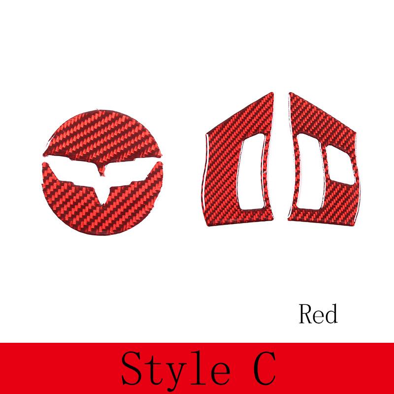 For Chevrolet Corvette C6 2005-2013 Soft Carbon Fiber Car Steering Wheel Button Cover Trim Sticker Interior Auto Accessories