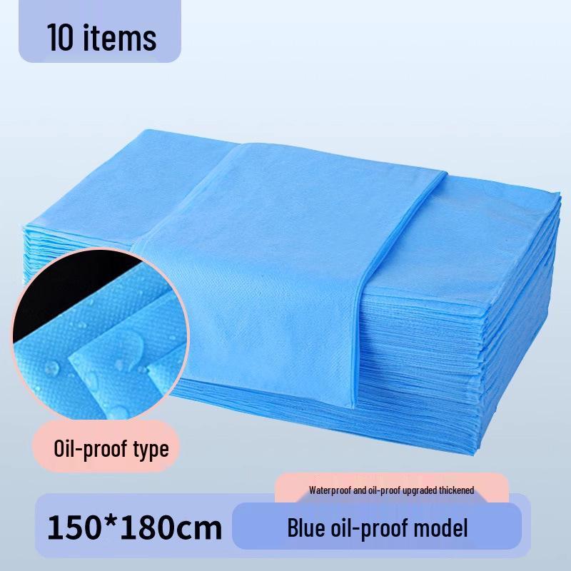 Thickened Non-Woven Disposable Bed Sheets - Breathable, Waterproof & Oil-Proof for Beauty Salons & Massage Tables