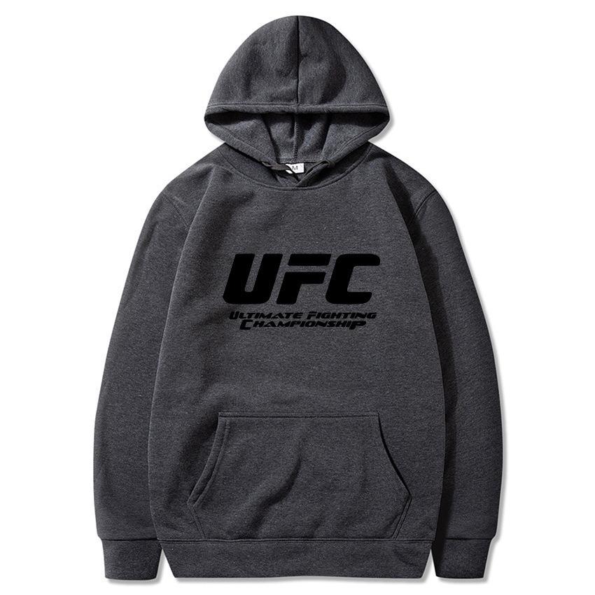 Unisex Herbst/Winter UFC Bedruckter Hoodie - Trendige Plus Samt Freizeit Sportbekleidung