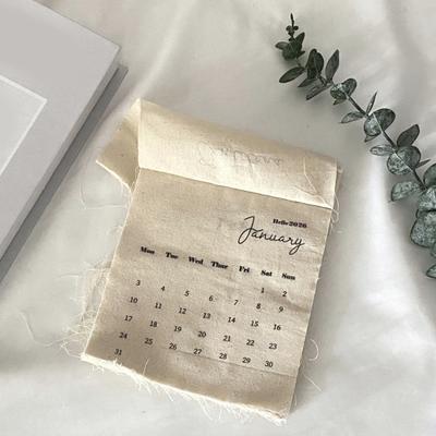 Yousheng 2026 Cloth Wall Calendar Wall Hanging Fabric Calendar Jan. 2026 - Dec. 2026 12 Month Calendar for Home Office