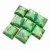 Natural Green Copper Turquoise Cabochons - Square Shape Gemstones, Custom Jewelry Making Stones