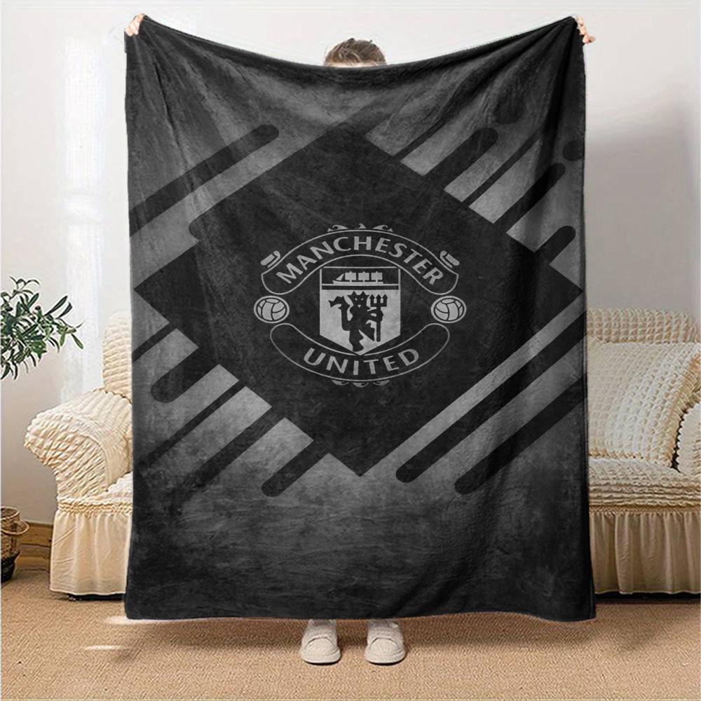 Manchester Blanket Soft Warm Cozy Great for Sofa Office Chair for All Seasons Modern Perfect Gift for Relatives and Friends