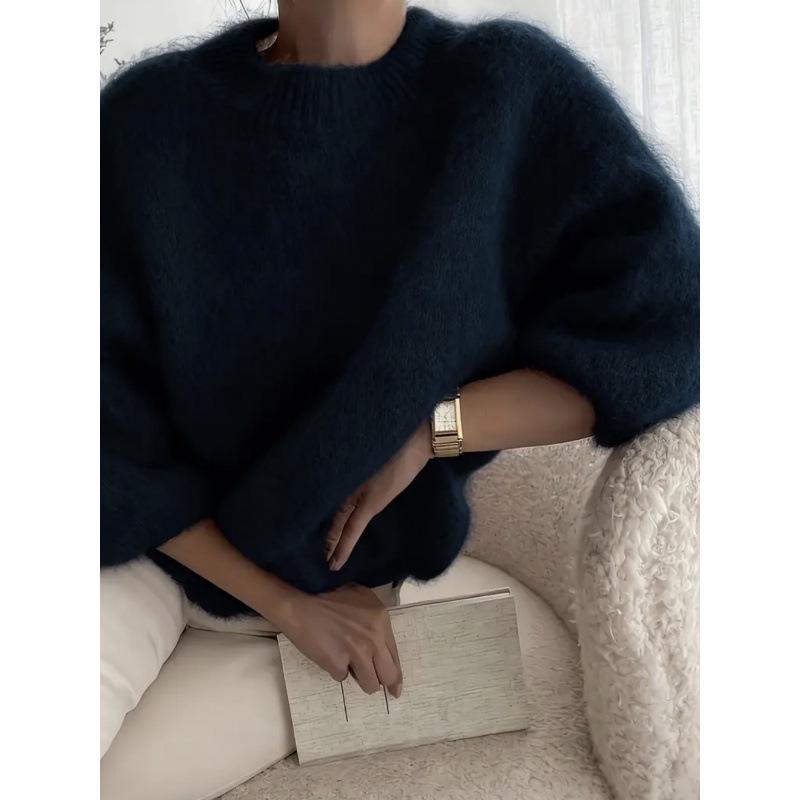 2026 Spring/Summer Women's Loose Fit Casual Plush Sweater - European & American Style