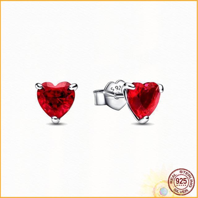 Sparkling Infinity Heart Stud Fashion Earrings 925 Sterling Silver Women  Fashion  Boutique Gift Anniversary Birthday Gift