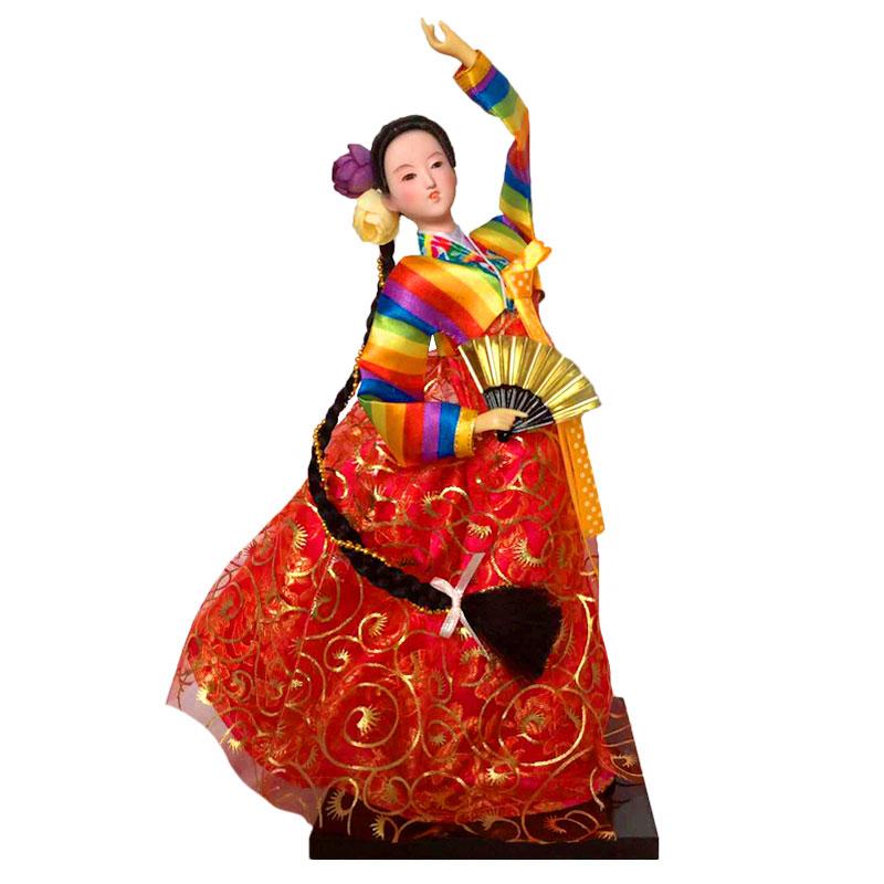 South Korea Girl North Korea Doll Human Shape Silk Doll Home Decoration Accessories Figurine Craft Decorations For Home Folk Art