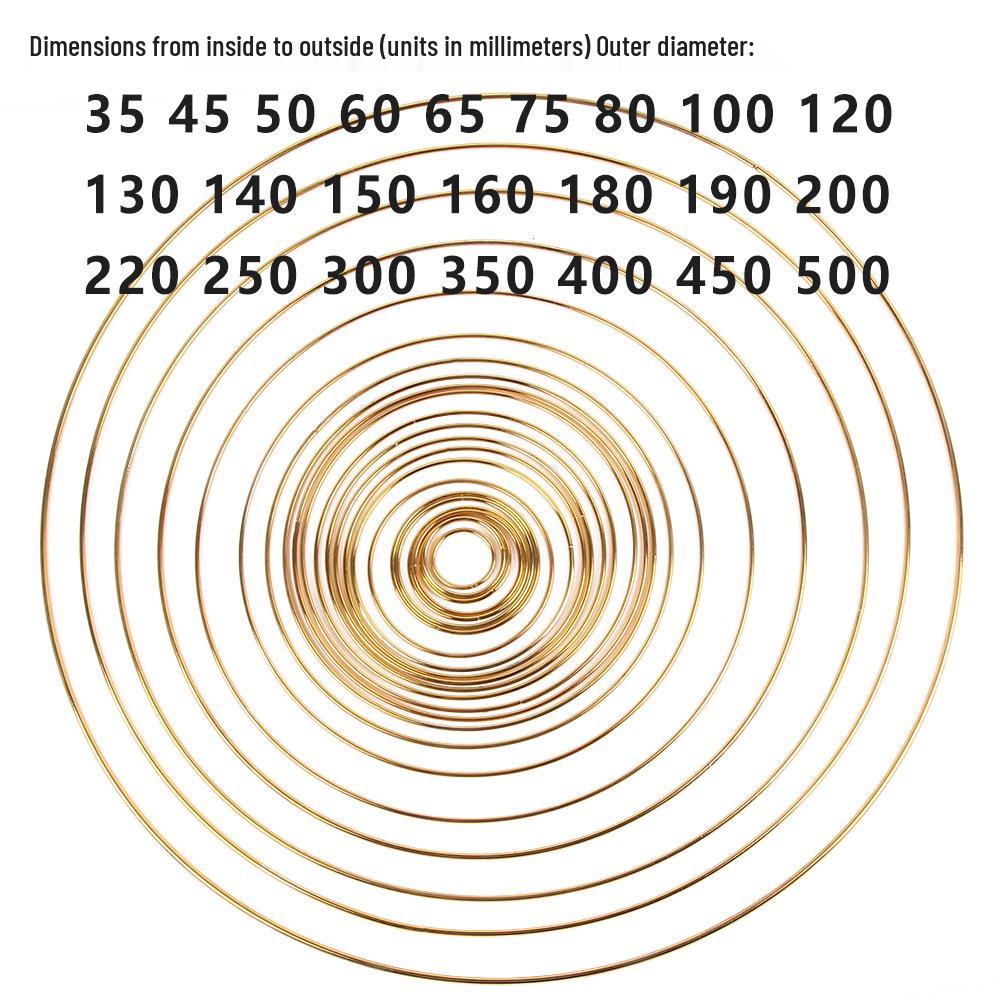Dream Catcher Gold-Plated Iron and Steel Wire Rings, Various Sizes