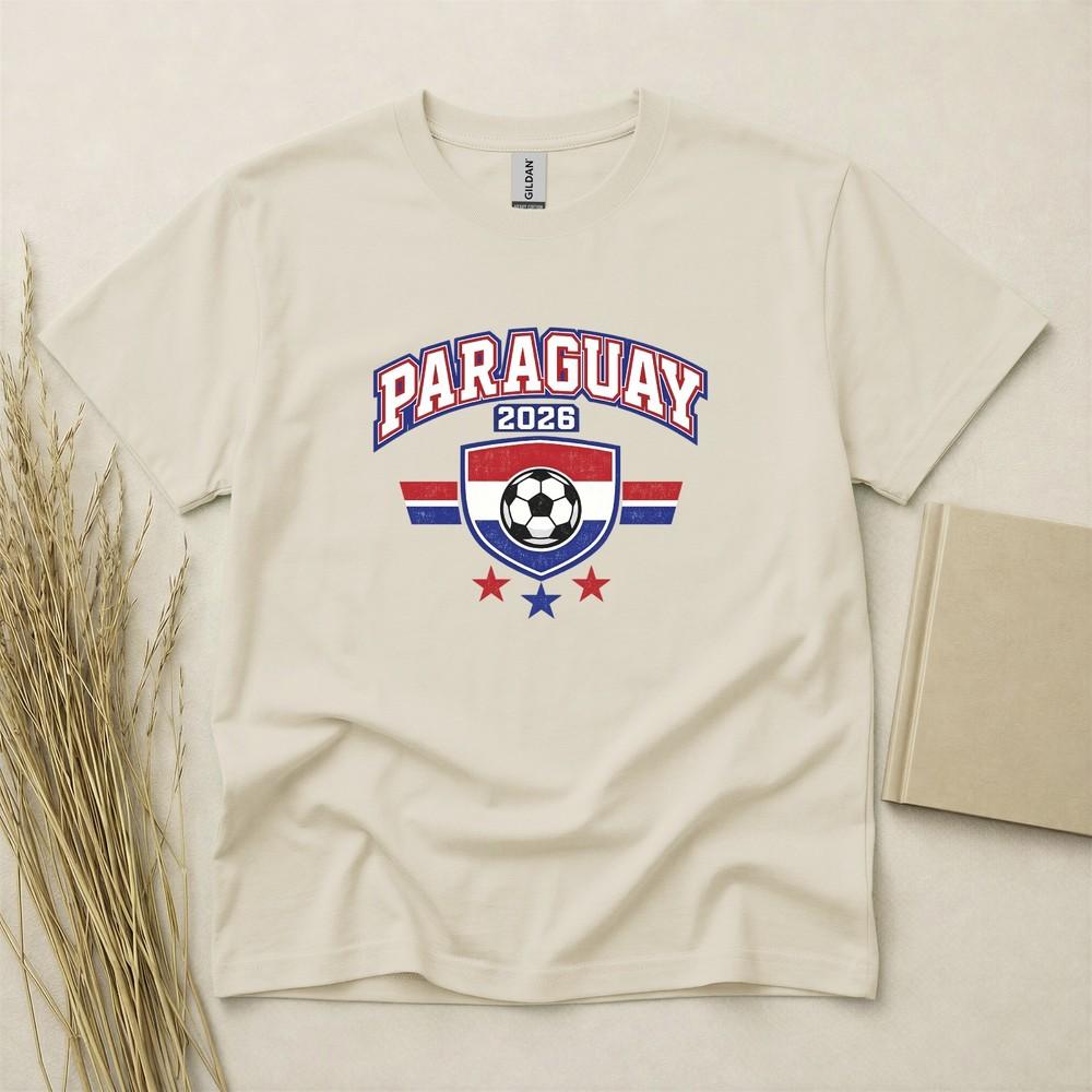 Paraguay 2026 Football Fan T Shirt Soccer Supporters Gildan Cotton Family