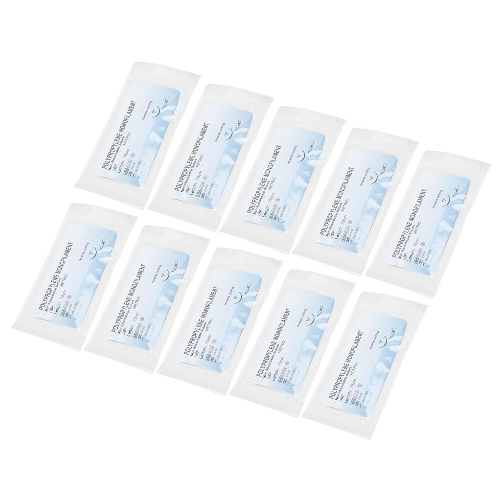 12pcs Suture Practice Thread Individual Package Polypropylene Wound Closure Suturing Thread Training Set 3 0