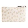 COACH Essential 19 Rose Floral Print Coated Canvas Clutch Small Women's Chalk White