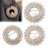 Luxury Coats Jewelry Hollow Rhinestone Ring Brooch Pin, Bling Circle Lapel Pin Formal Dress Accessory with Faux Pearl, Men Women Clothing Accessories