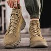 Large size men's shoes 2025 autumn and winter new outdoor sports high-top hiking shoes camping desert tactical combat boots