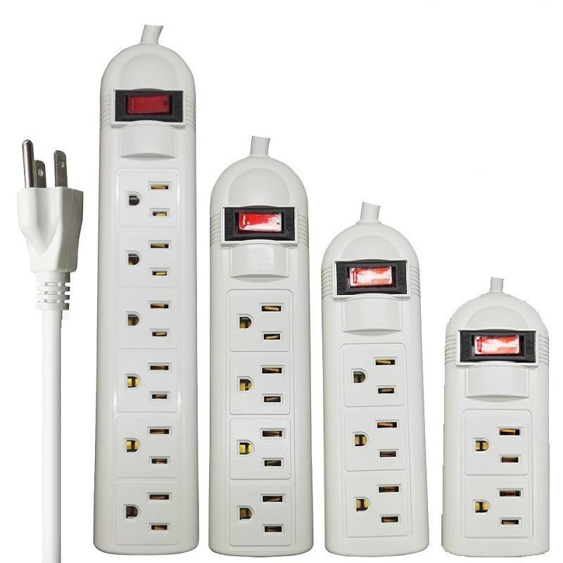 UL Certified 15A 110V Power Strip with US Plug and Overload Protection for Cross-border Use