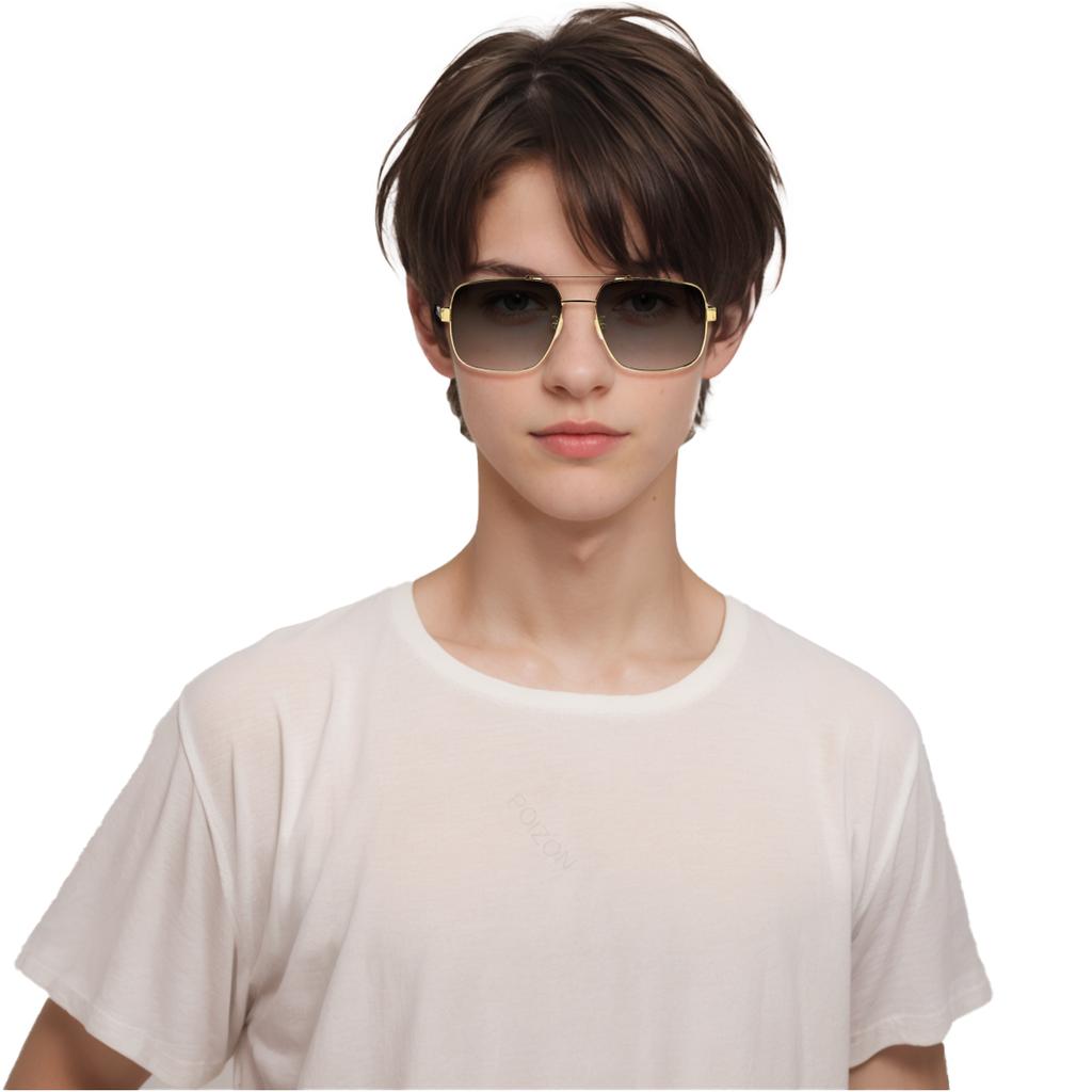 Gucci Serie de Manualidades Esmaltadas Web Excellence Gafas de Sol Cuadradas de Caballero Gafas de Sol para Hombre Negro Oro GG0529S-001