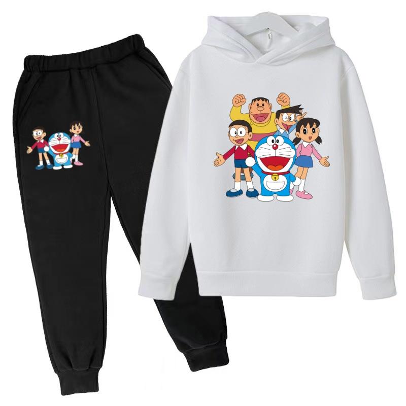 Kids Autumn Winter Clothes Hoodie Cartoon Long Sleeves Sportswear Coat+Pants 2P Boy Girl Toddler 3-12Yrs Leisure Top Fashion Set