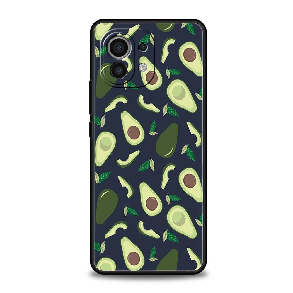 Cute Avocado Phone Case Cover for Xiaomi Mi 17 Pro Max 15 14 13 12 11 Ultra 15T 14T 13T 12T 11T Pro Lite Soft TPU Shell Fundas