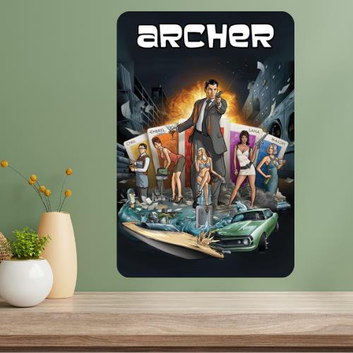 Archer TV Show Metal Poster Sign 20x30cm(7.8x11.8inch)