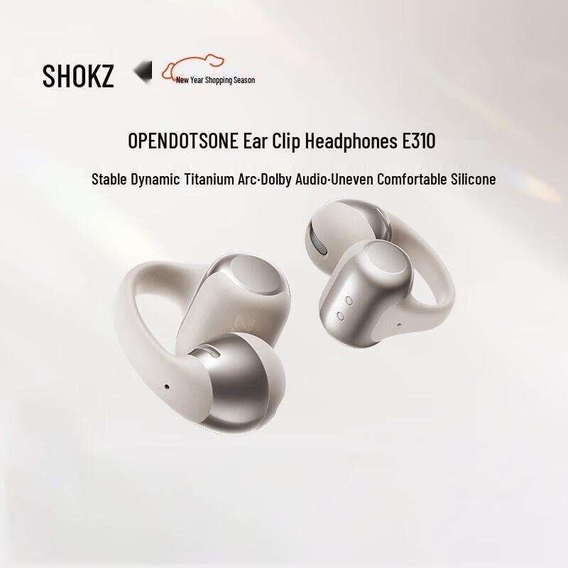 SHOKZ OpenDots ONE E310 Open-Ear Clip-On Sport Bluetooth Headphones