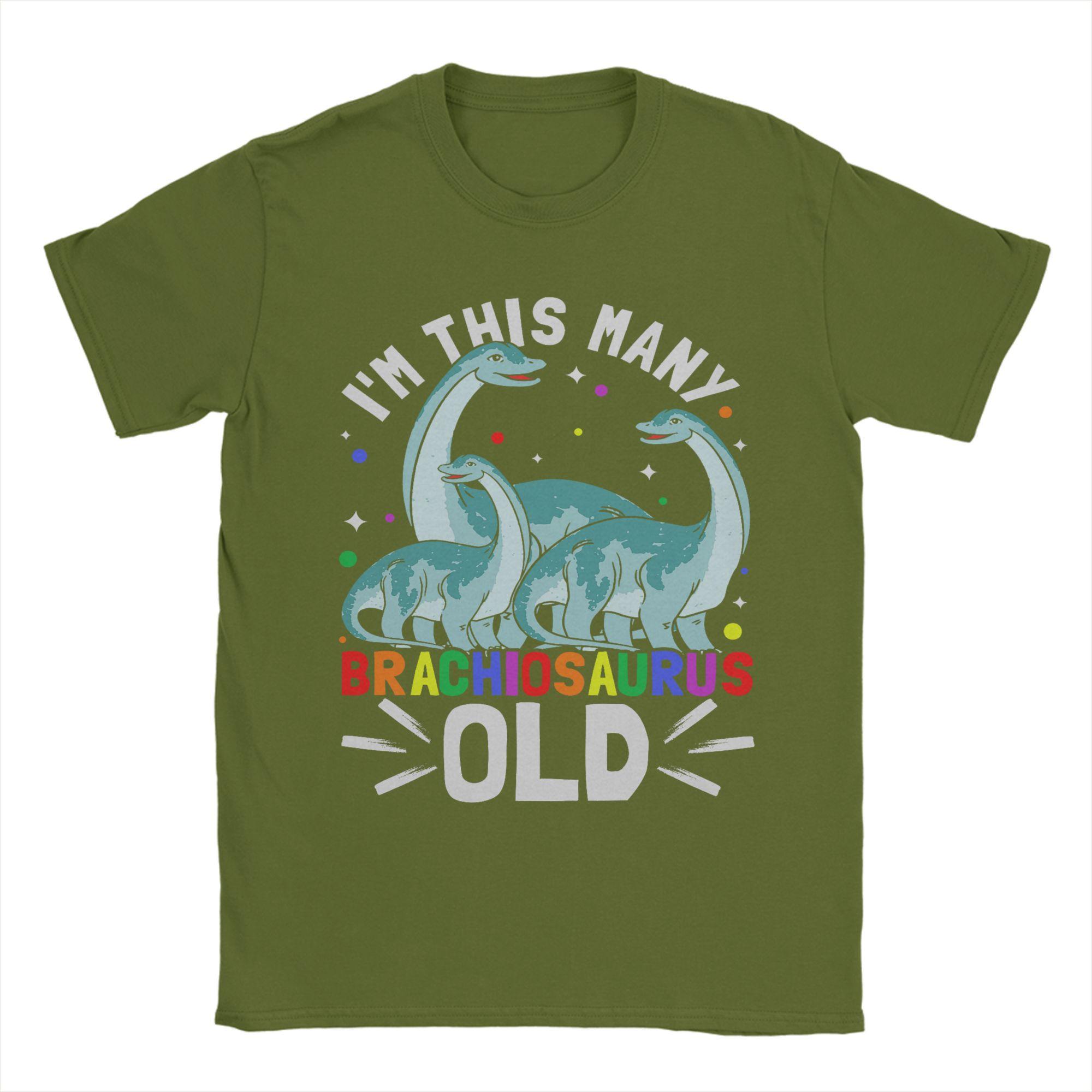 

Brachiosaurus Dinosaur T Shirt Summer Hipster T Shirts Men Cotton O Neck Oversized Tees Short-Sleeve Streetwear Tops 4XL