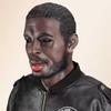 Máscara de látex de homem negro africano