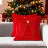 Christmas Tree Pillowcase 18x18 Inch Christmas Winter Print Decorative Pillowcase Retro Holiday Decorative Throw Pillowcase Sofa Bed Decoration