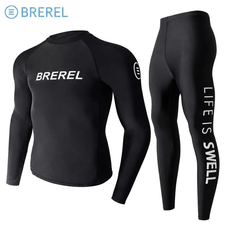 Mens Long Sleeve Rash Guard UV Protection Quick Dry Swimwear Snorkeling Surfing Diving Pool Spa