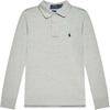 Polo Kinder T-Shirt Einfarbig Logo Stickerei Pullover Gerade Langarm Kinder Oberteile Grau 323703634-014