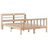 VidaXL Bed Frames with Headboard 140x190 Cm Solid Pine Wood, Bed, Bedroom Furniture, Wooden Bed, Bed 3306572
