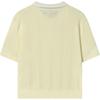 Fila White Special Solid Color Fashion Casual Comfortable Polo Short Sleeve Knit Top Women Tops Sunflower-Yellow F11W347401F-YE
