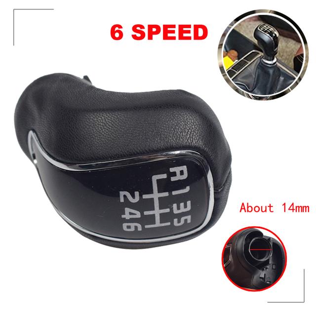 Buton schimbător de viteze pentru mașină MT, piele, cu 6 viteze, pârghie, buton schimbător, pentru Hyundai Creta IX25 pentru Kia Forte Cerato K3 Ceed 2012-2016