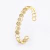 Nidin Top Quality Geometric Hexagon Shape Open Adjustable Bangles Gold/Silver Color CZ Bracelet Cubic Zirconia Jewelry Gift