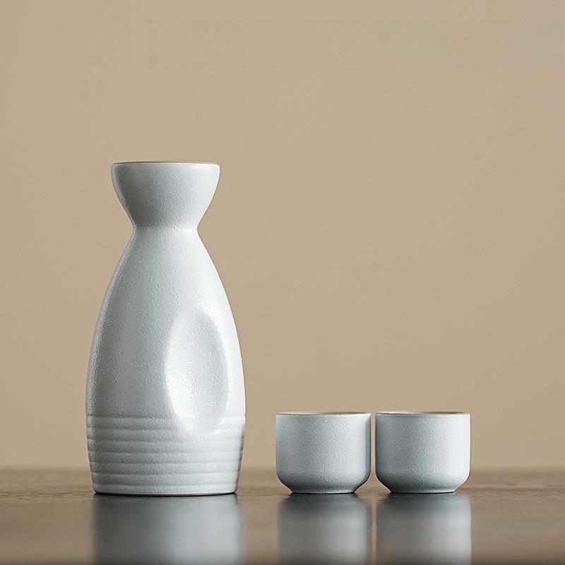Japanese Style Ceramic Sake Pot Cups Set Decoration Drinkware Crafts Traditional for Cabinet Kitchen Tea Party Drawer Cupboard