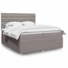 Box Spring Bed with Mattress Taupe 200x200 cm Fabric