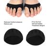 2 Pairs High Heeled Shoes Breathable Forefoot Pad Stress Pain Relief Forefoot Patch(Black )