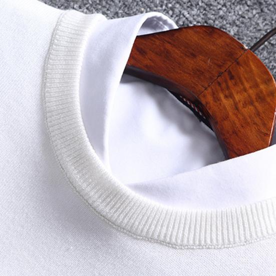 Herren Color Block Streifen Rundhals Langarm Schlank Gestrickter Pullover Pullover Oberteil