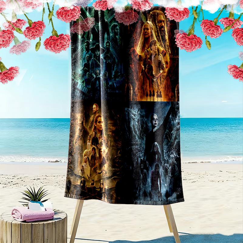 Fantasy Realms: Epic Journeys Unfold beach towel Outdoor camping Portable for travel quick-drying swim towel Outdoor pool towel Absorbent bath towel
