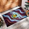 Burnley Football Print Crystal Velvet Rug, Comfortable Water Absorbent Non Slip Indoor Floor Carpet