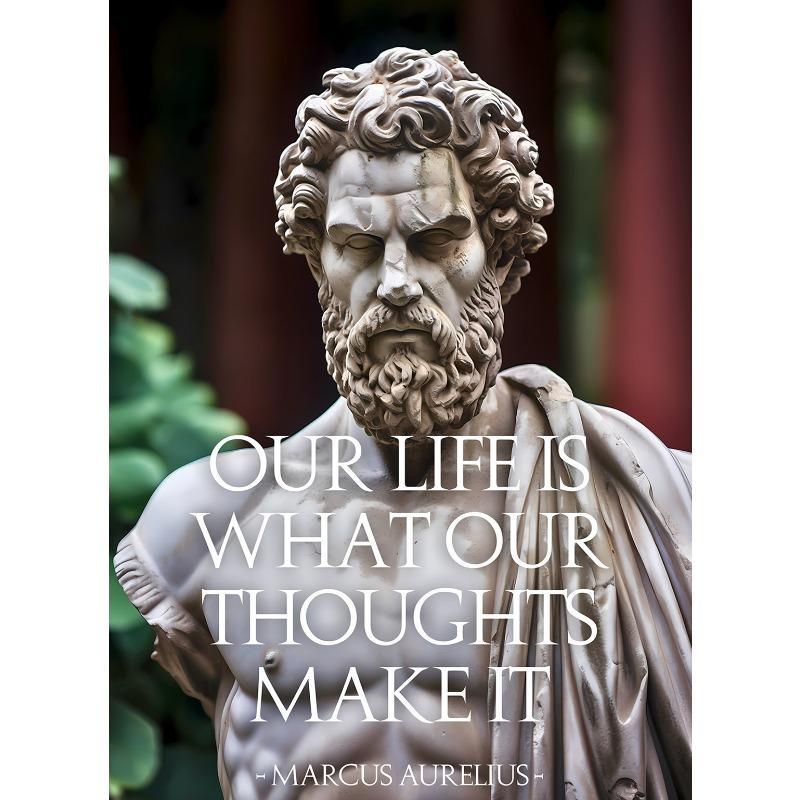 Marcus Aurelius Stoicism Inspirational Quote Posters and Prints Canvas Painting Wall Art Picture for Room Home Office Decor