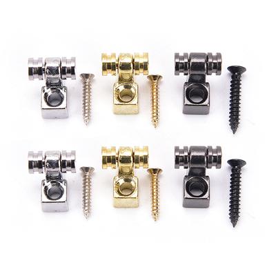 2Pcs Roller String Retainers Mounting Tree Guide For Electric Guitar Silver