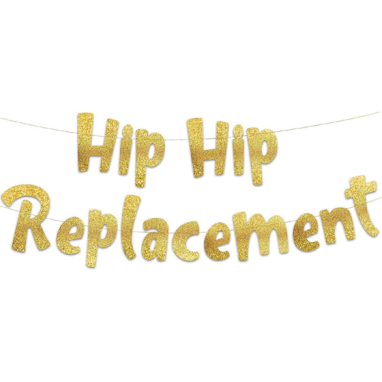 Funny Gold Glitter Banner Happy Mens Birthday Party Supplies, Ideas, and Gifts 21st, 30th, 40th, 50th, 60th, 70th, 80th Adult Birthday Decorations