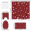 4PCS  Shower Curtain Sets With Shower Curtain And Rugs Toilet Lid Rug U Shape Mat And Bath Mat Bathroom Set  With 12 Hooks