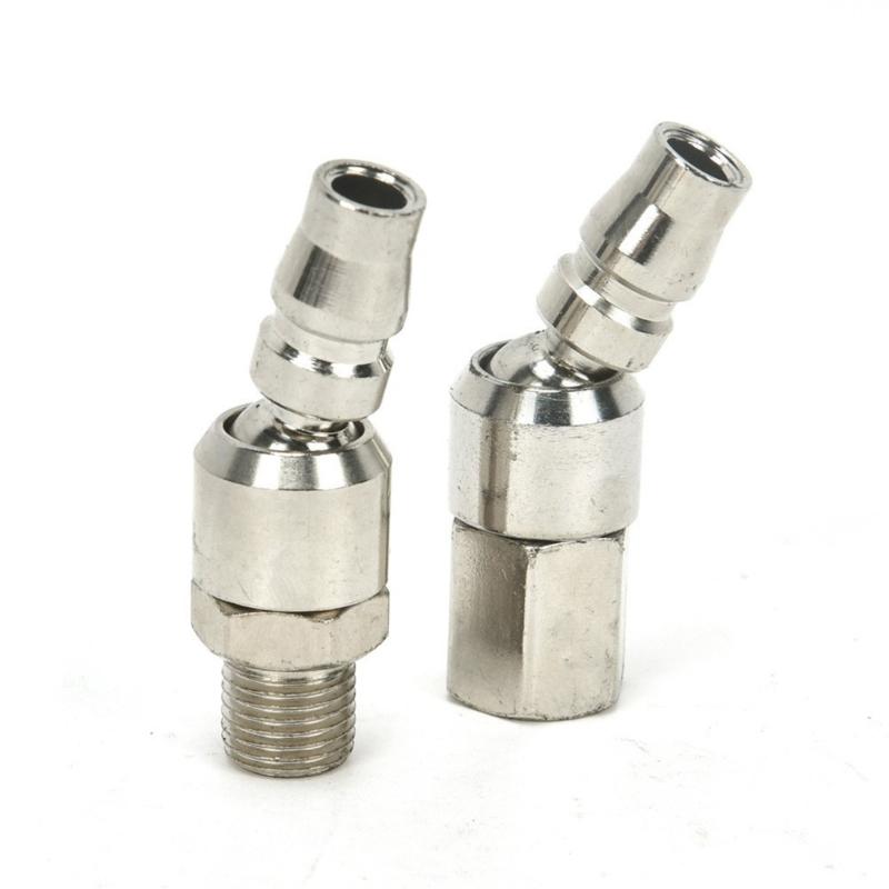 Universal Air Tool Quickly Connect Plugs Fitting Hose Compressor Quick Release Coupler Universal 360 Degree Swivels Pneumatic Quick Joint