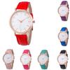Stylish Women Men PU Leather Band Big Dial Analog Round Quartz Wrist Watch