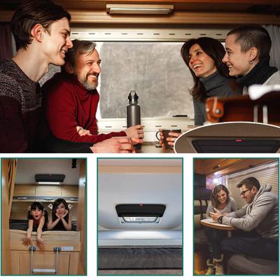 Wohnmobil-Fensterrollo, 41,9 x 41,9 cm, doppelseitig, faltbar, für Wohnmobil-Lüftungsöffnungen, Verdunkelungsrollo, reflektierende Wohnmobil-Oberlicht-Schattenabdeckung