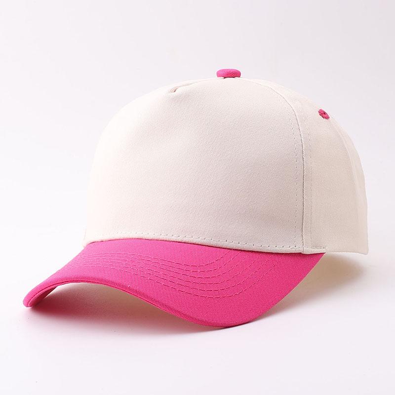 Kontrastfarbe Lichtplatte Amerikanische Baseballkappe Europäische und Amerikanische Mode Fünfteilige Kappe mit gebogenem Schirm Sonnenschutzkappe Lagerware
