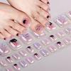 Popular Style New 3D Waterproof Nail Sticker Plastic UV Free Nail Wraps Toe Wraps