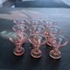 10Pcs 1/12 Dollhouse Simulation Mini High Footed Champagne Glass Ornament Toys Dollhouse Miniature Accessories Decoration Toys