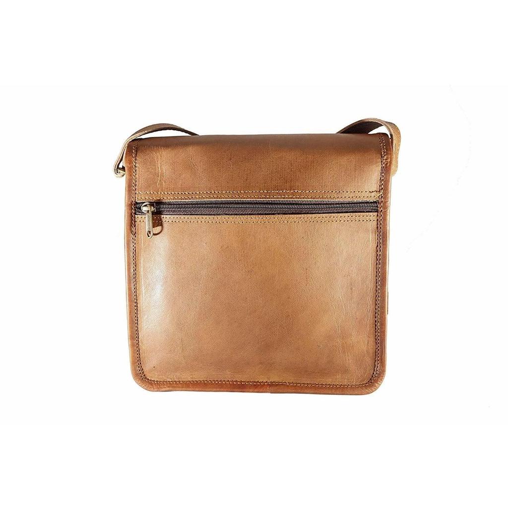 New Men's Vintage Brown Genuine Leather Messenger books Satchel Shoulder Bag