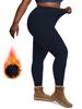 Plus Size Autumn and Winter Velvet Yoga Pants Women's High Waist Nine-point Fitness Winter Yoga Pants with Pockets
